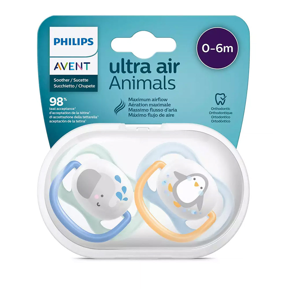 Avent Sucettes Ortho 0-6m Boy Scf080/05 Elep/Peng