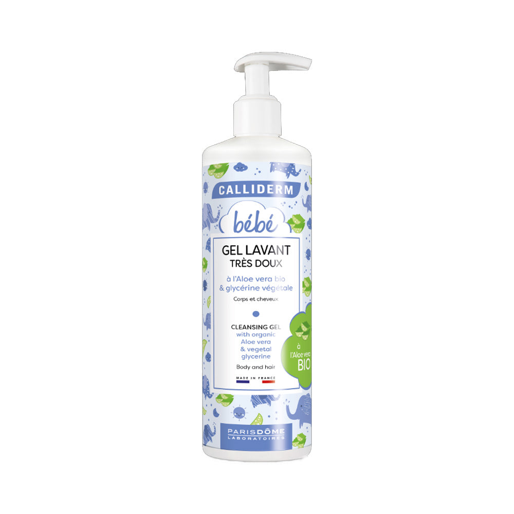 Calliderm Gel Lavant Très Doux Bio Cheveux Et Corps Bébés 500ml