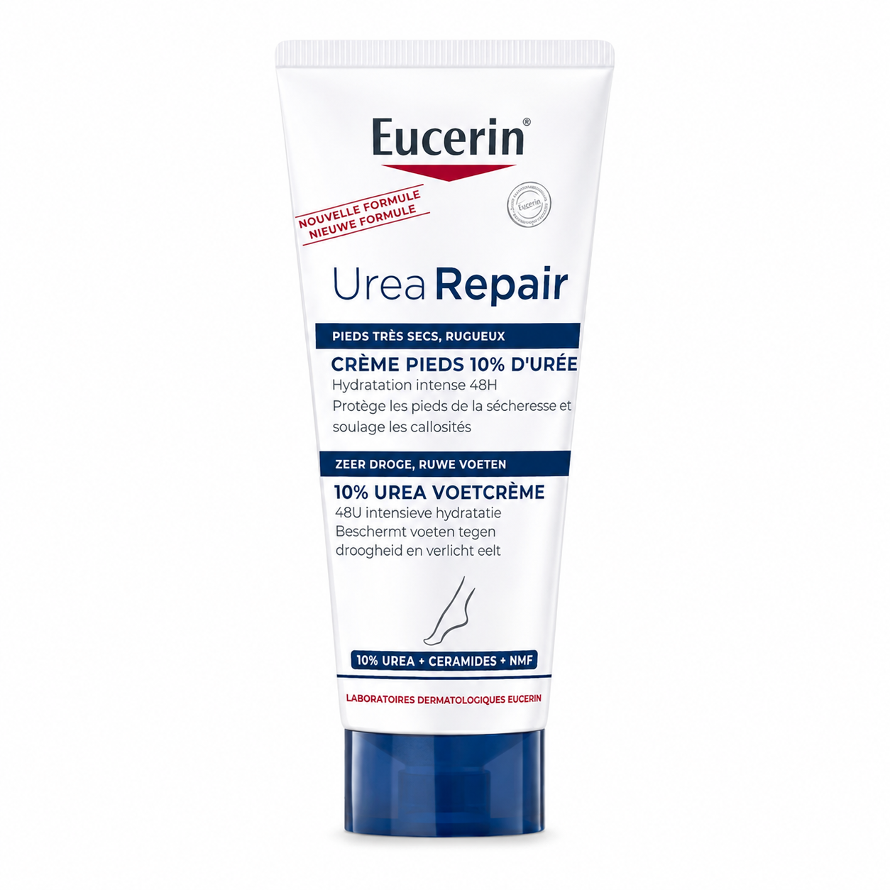 Eucerin UreaRepair Crème Pieds 10 % Urée – Crème pieds pour pieds très secs et rugueux – 100 ml