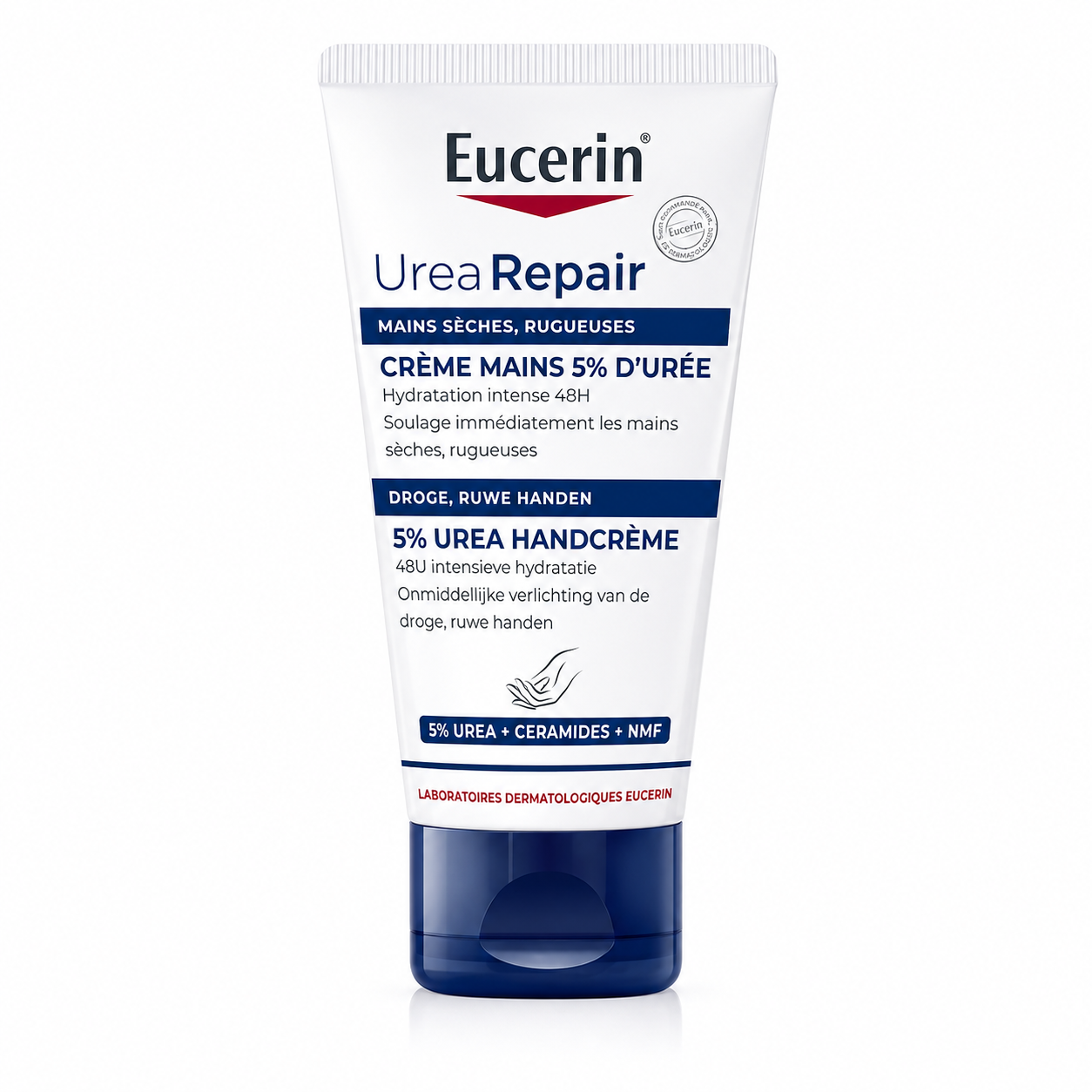 Eucerin UreaRepair Crème Mains 5 % d’Urée – Crème Hydratante Réparatrice – 75 ml