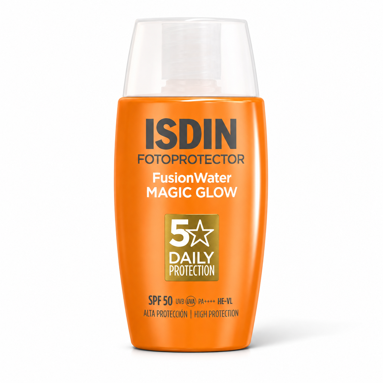 ISDIN Fotoprotector Fusion Water Magic Glow SPF 50 – Écran solaire visage illuminateur 50 ml