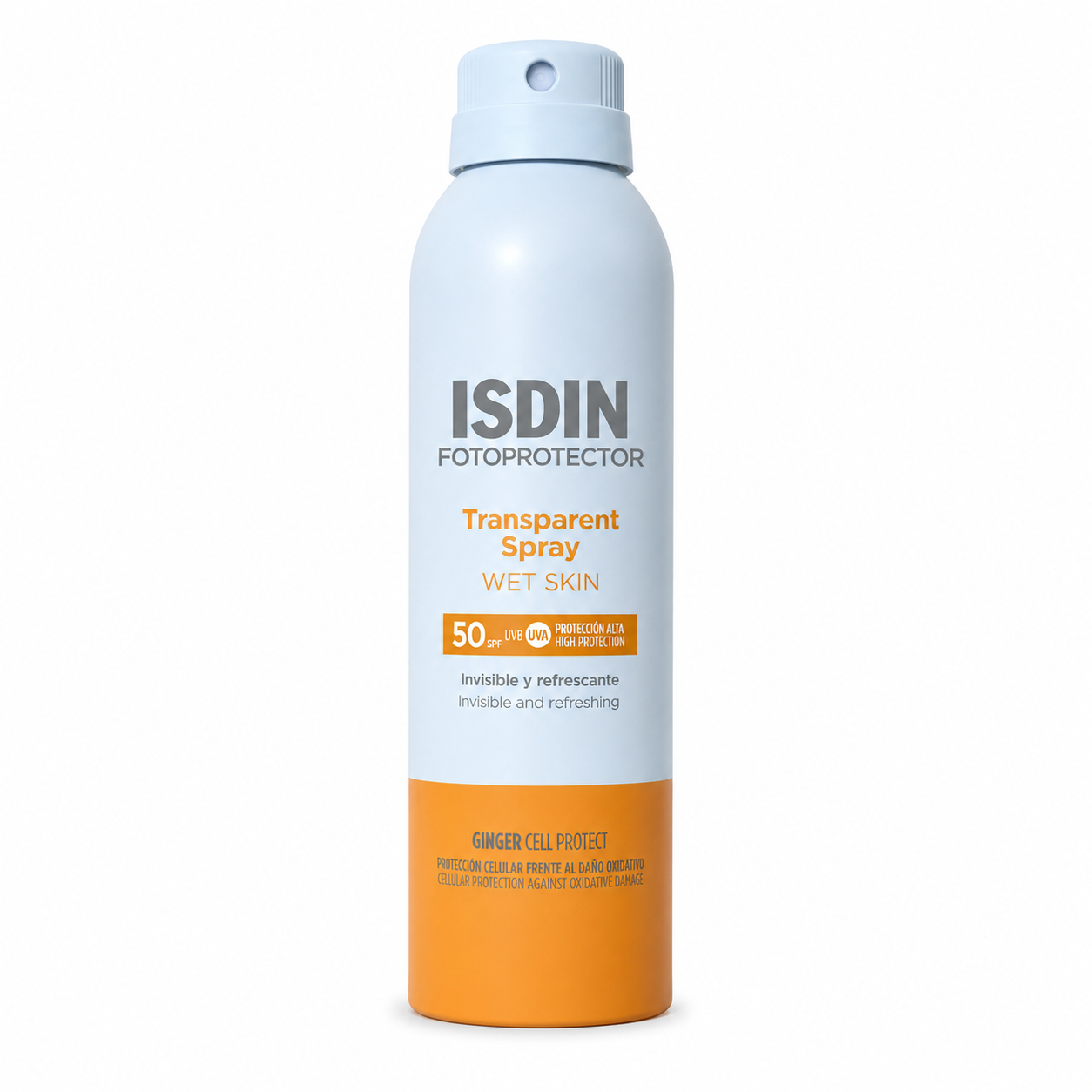 ISDIN Fotoprotector Transparent Spray Wet Skin SPF 50 – Spray solaire transparent corps 250 ml