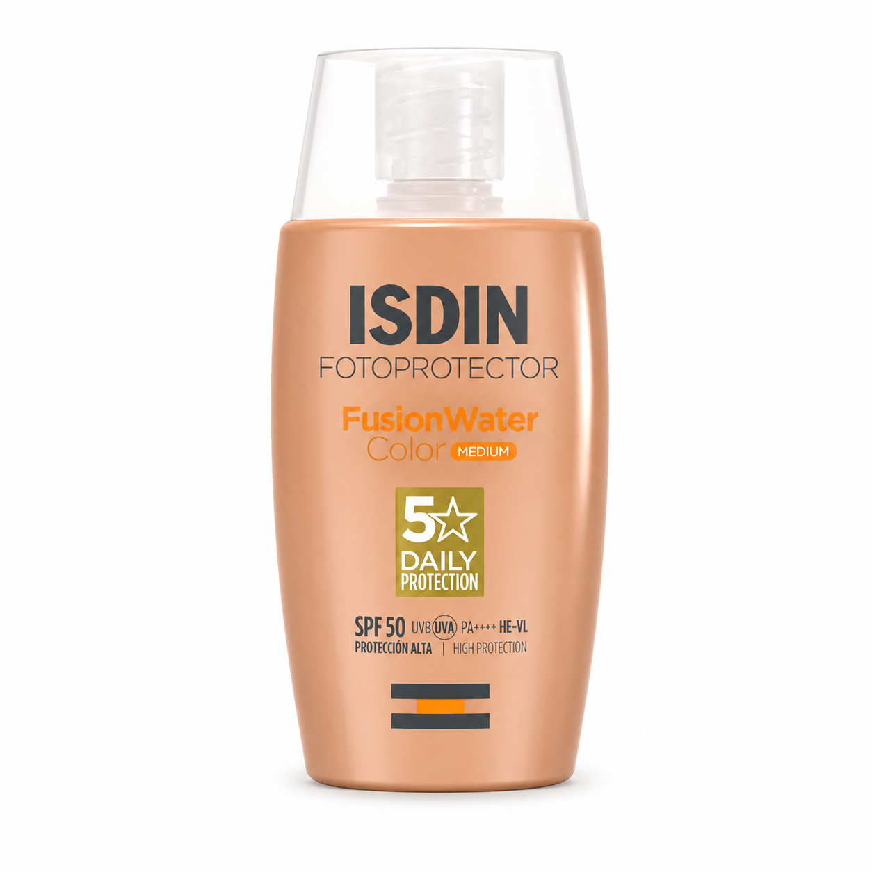 ISDIN Fotoprotector Fusion Water Color Medium SPF 50 – Écran solaire visage teinté Medium 50 ml