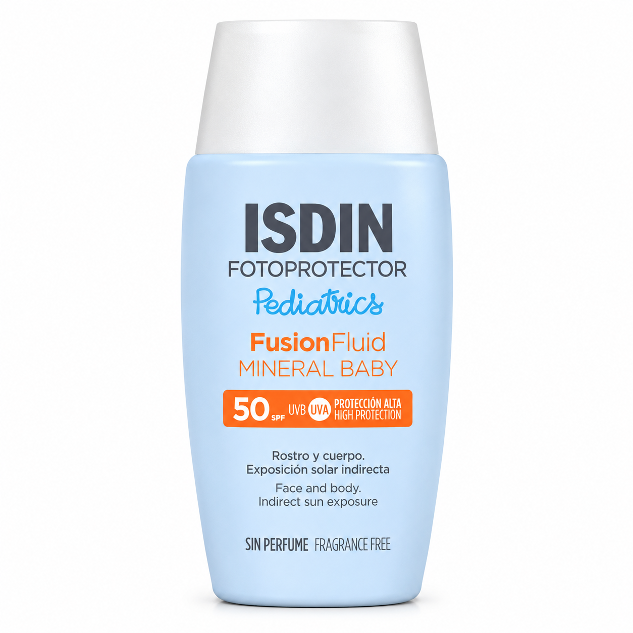 ISDIN Fotoprotector Pediatrics Fusion Fluid Mineral Baby SPF 50 – Fluide Solaire Minéral Bébé – 50 ml