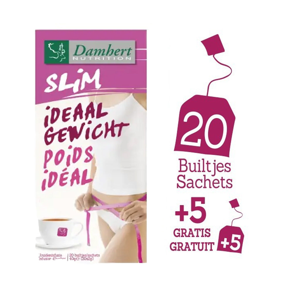 Damhert Wellbeing Tea Time Poids Idéal Infusion D'Herbes 20 Sachets+5 Sachets