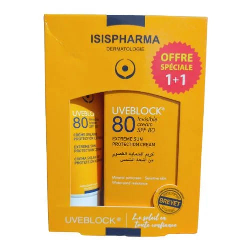 ISISPHARMA Uveblock 80 Tinted Cream SPF 80 – Coffret Duo 1+1 (Offre Spéciale)