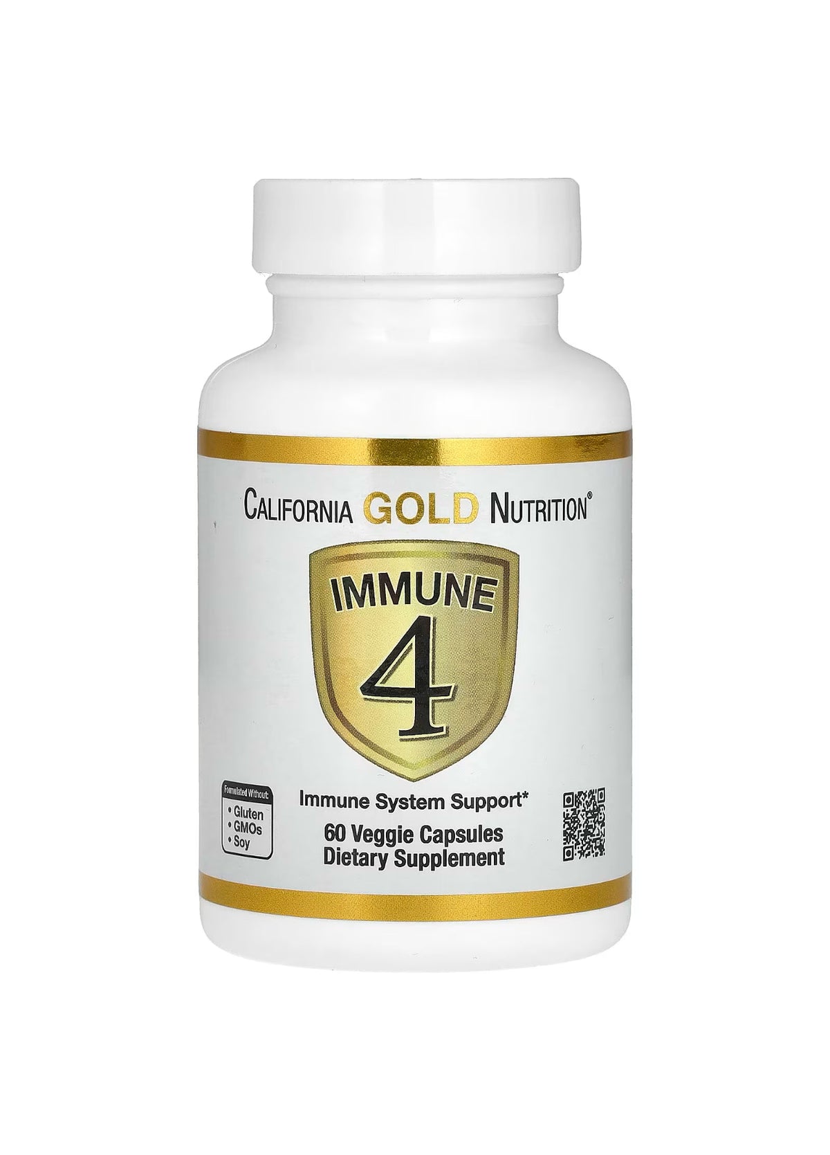 CALIFORNIA GOLD NUTRITION | IMMUNE 4 IMMUNE SUPPORT SYSTEM 60 CAPSULES