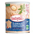 Babybio Céréales Verveine Fleur d'Oranger Camomille Bio Céréales Bébé Apaisantes 220g