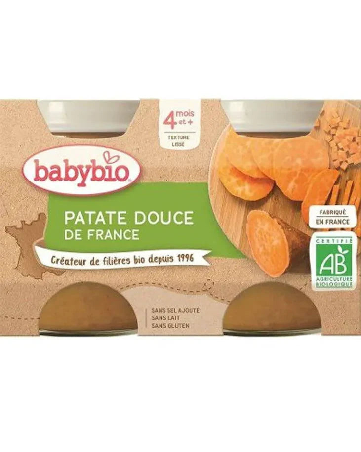 Babybio Pot Patate Douce 2x130g