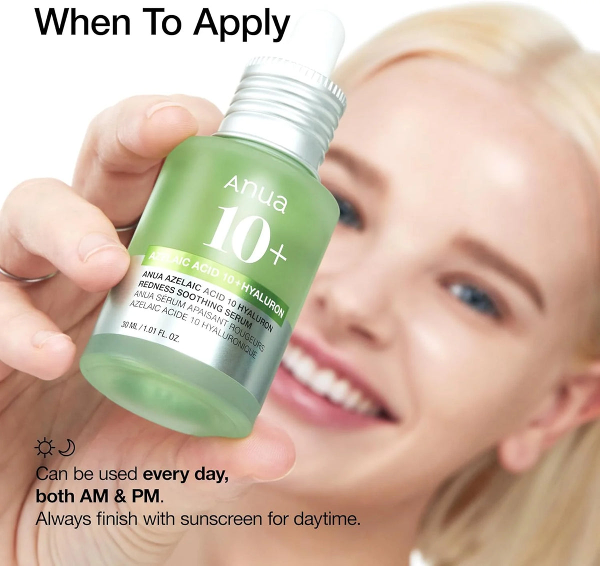 ANUA 10+AZELAIC ACID 10 HYALURON REDNESS SOOTHING SERUM 30 ML