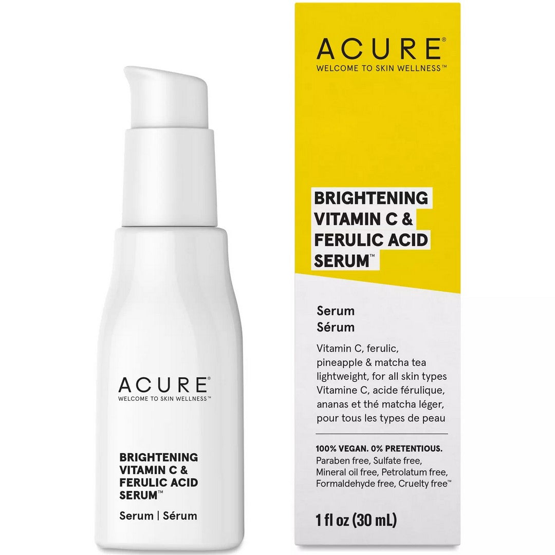 ACURE SÉRUM ÉCLAIRCISSANT À LA VITAMINE C ET À L’ACIDE FÉRULIQUE 30ML