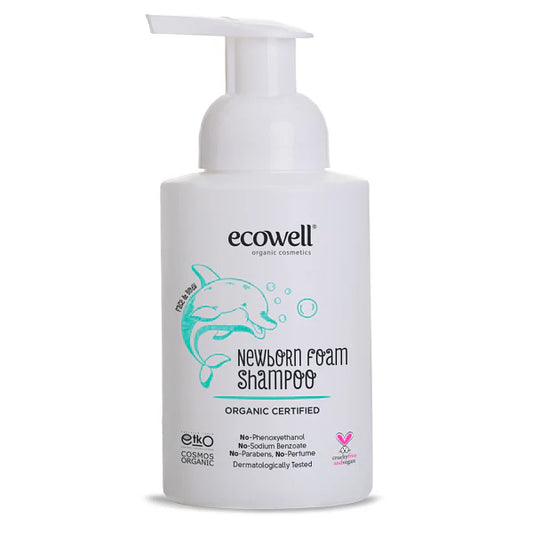 Shampoing Mousse pour nouveau-né corps et cheveux BIO, 300ml - ECOWELL